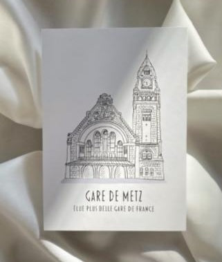 CARTE POSTALE GARE DE METZ