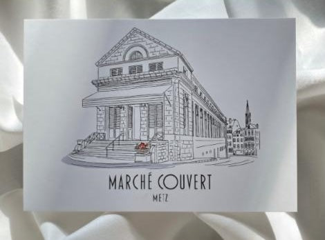 CARTE POSTALE MARCHE COUVERT